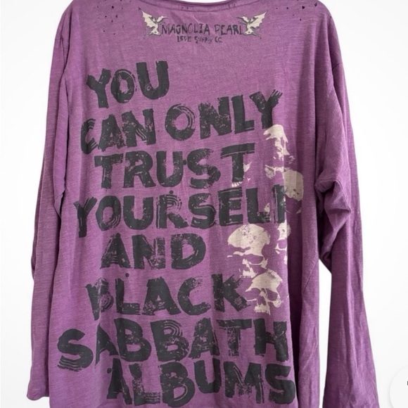 Magnolia Pearl Black Sabbath Trust Viggo Tee in the color Dewberry - Picture 2 of 8